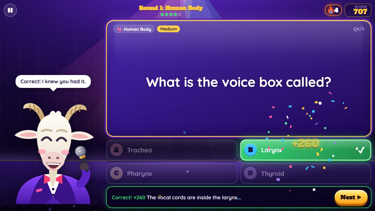 Quiz Night gameplay