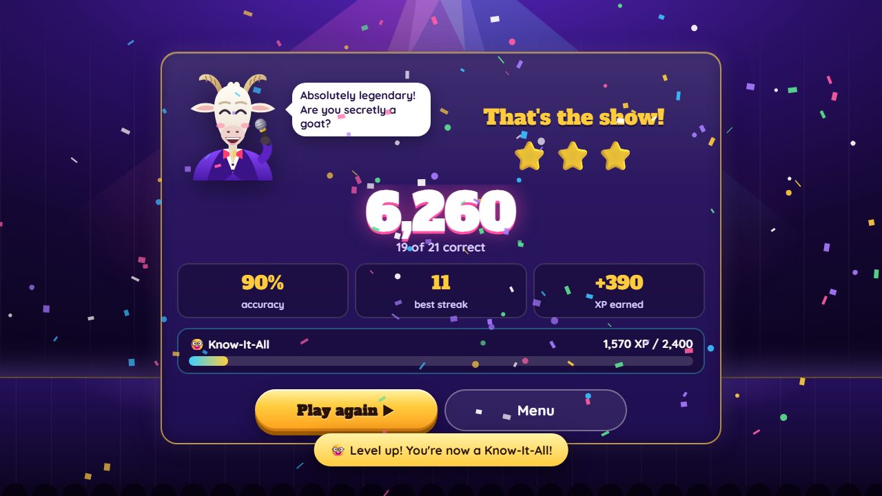 Quiz Night gameplay